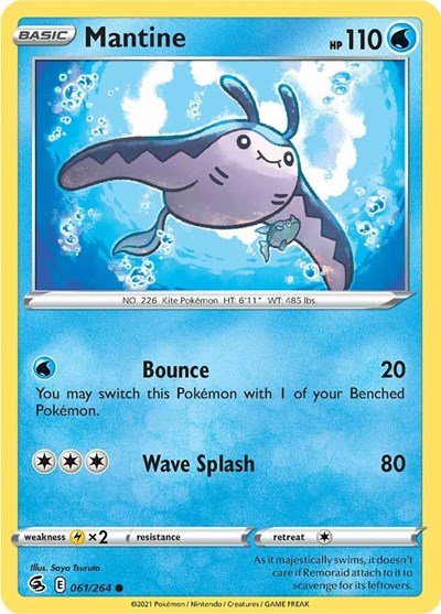 Mantine (SWSH08: Fusion Strike) Light Play Reverse Holofoil