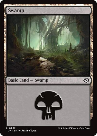 Swamp (0282) (Tarkir: Dragonstorm) Light Play
