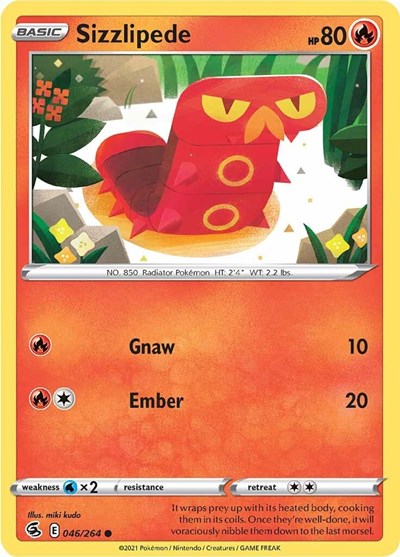 Sizzlipede (46) (SWSH08: Fusion Strike) Light Play