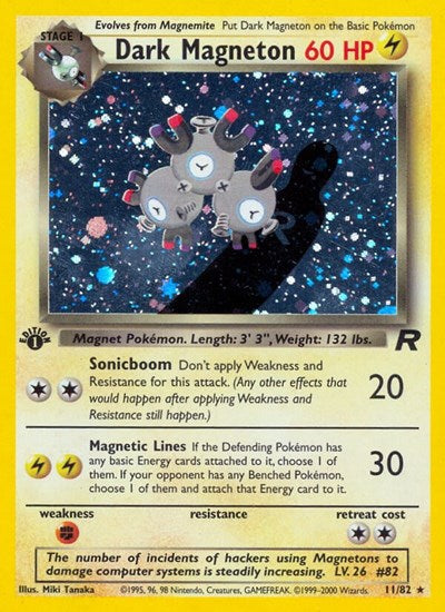 Dark Magneton (11) (Team Rocket) Damaged / Poor Holofoil Unlimited