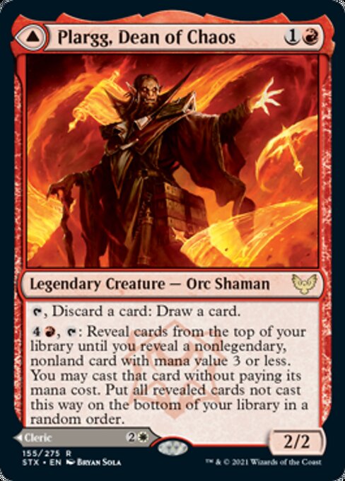 Plargg, Dean of Chaos / Augusta, Dean of Order (Strixhaven) Light Play