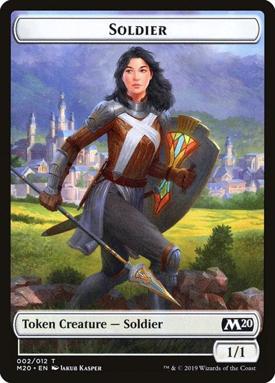 Soldier Token (Magic 2020 Core Set) Light Play
