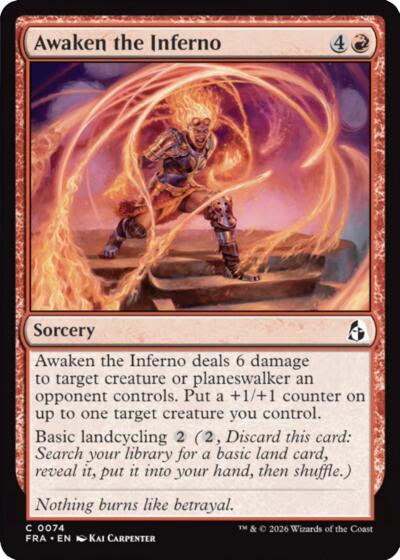 Awaken the Inferno (Reality Fracture) Light Play Foil