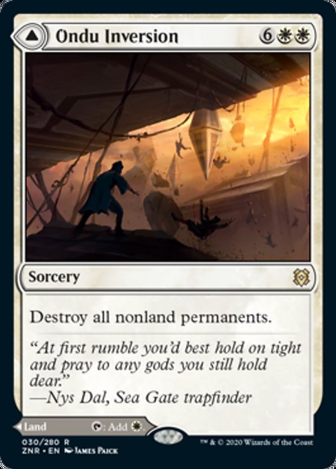 Ondu Inversion / Ondu Skyruins (Zendikar Rising) Light Play