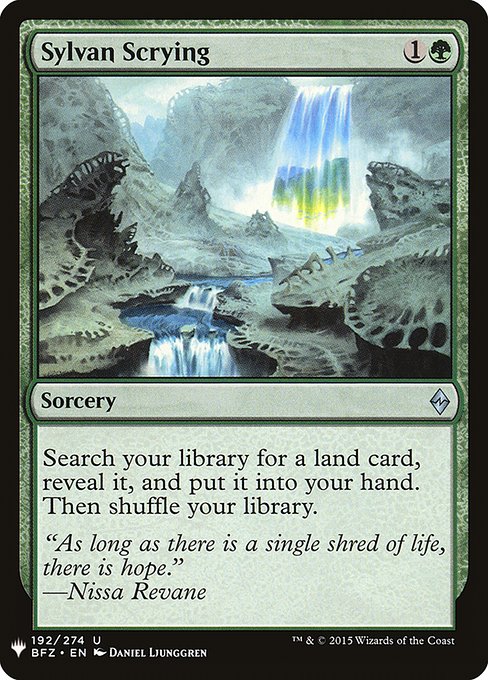 Sylvan Scrying (Mystery Booster) Light Play