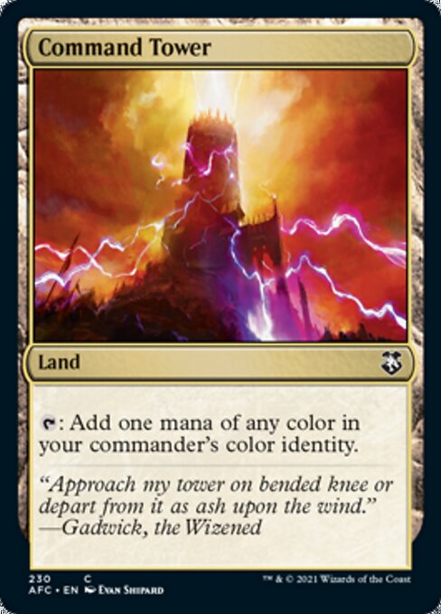 Command Tower (Commander 2021 Forgotten Realms) Light Play