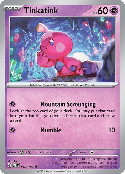 Tinkatink - 082 (Scarlet and Violet: Paradox Rift) Light Play Reverse Holofoil