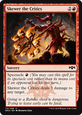 Skewer the Critics (Ravnica Allegiance) Damaged / Poor