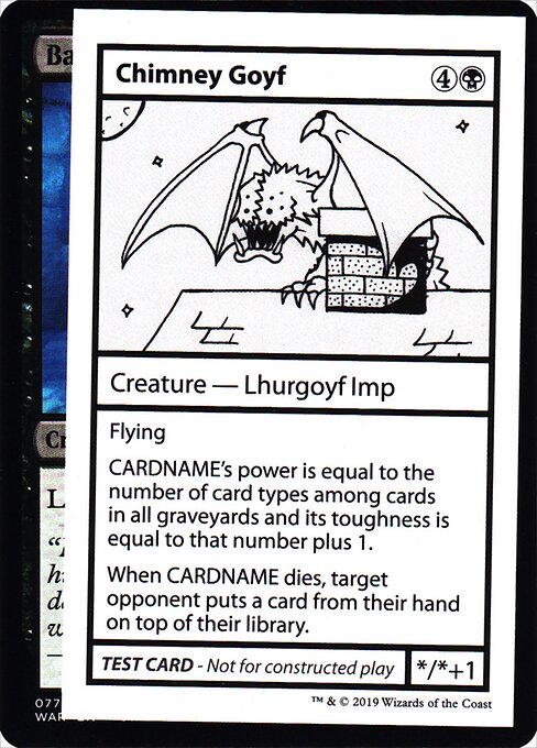 Chimney Goyf (No PW Symbol) (Mystery Booster Test Print 2021) Light Play
