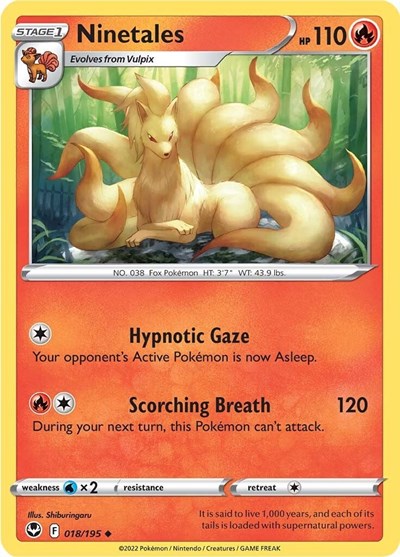 Ninetales (SWSH12: Silver Tempest) Light Play