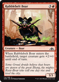 Rubblebelt Boar (Guilds of Ravnica) Light Play