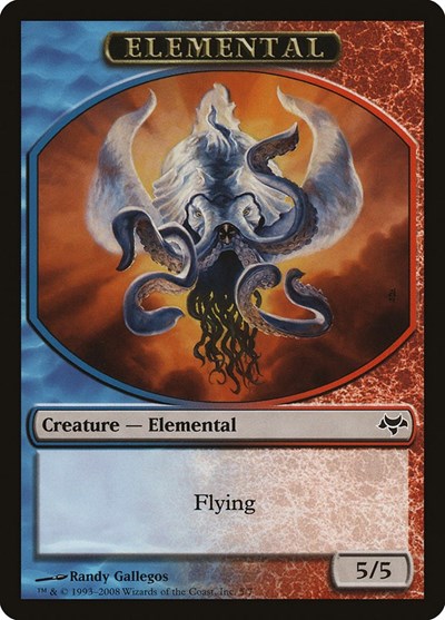 Elemental Token (Blue/Red) (Eventide) Light Play