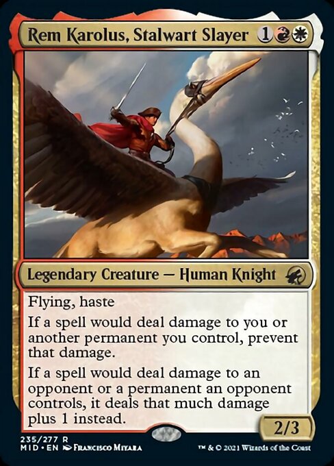 Rem Karolus, Stalwart Slayer (Innistrad: Midnight Hunt) Light Play