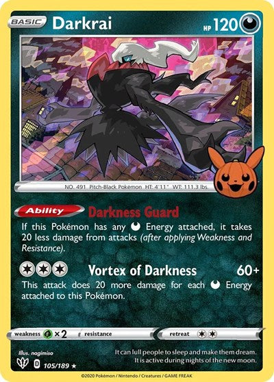 Darkrai (Trick or Trade BOOster Bundle) Light Play Holofoil