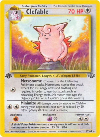 Clefable (17) (Jungle) Heavy Play Unlimited