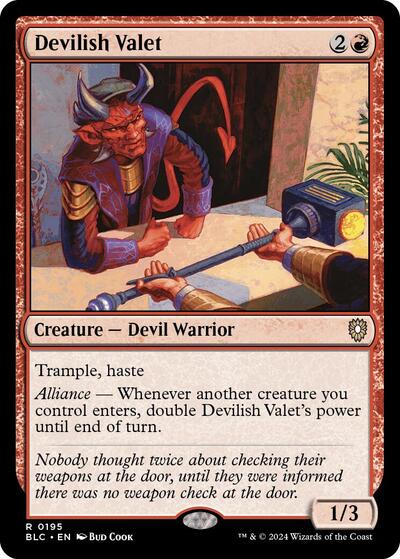 Devilish Valet (Commander: Bloomburrow) Light Play