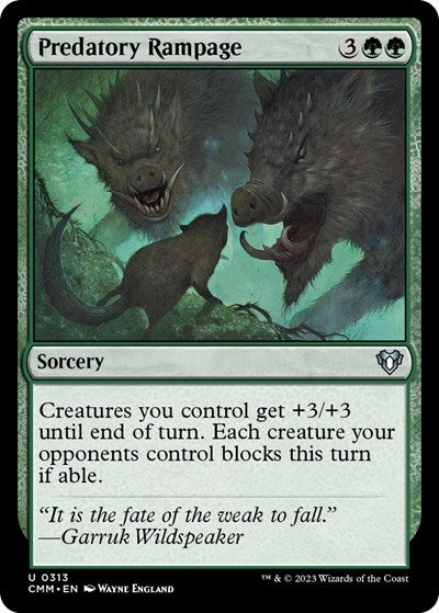 Predatory Rampage (Commander Masters) Light Play