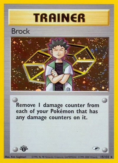 Brock (15) (Gym Heroes) Medium Play Holofoil Unlimited