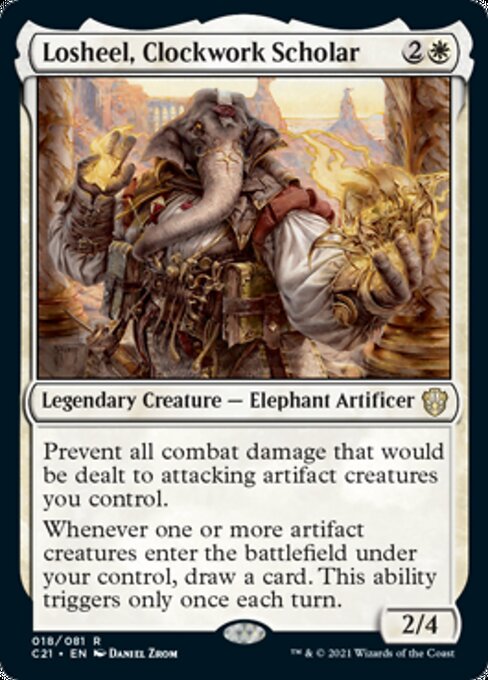 Losheel, Clockwork Scholar (Commander 2021 Strixhaven) Light Play