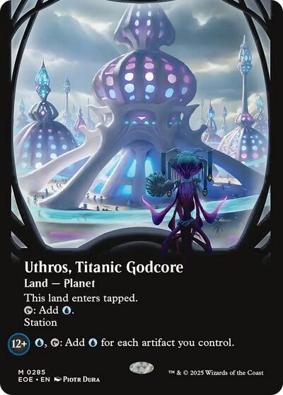 Uthros, Titanic Godcore (Borderless) (Edge of Eternities) Near Mint