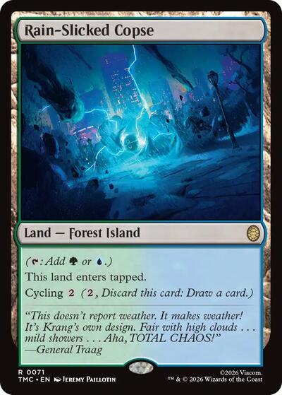 Rain-Slicked Copse (Commander: Teenage Mutant Ninja Turtles) Light Play