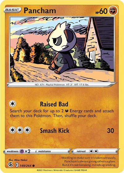 Pancham (SWSH08: Fusion Strike) Light Play Reverse Holofoil