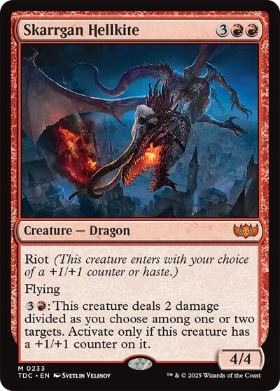 Skarrgan Hellkite (Commander: Tarkir: Dragonstorm) Light Play