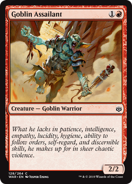 Goblin Assailant (War of the Spark) Light Play