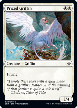 Prized Griffin (Throne of Eldraine) Light Play Foil