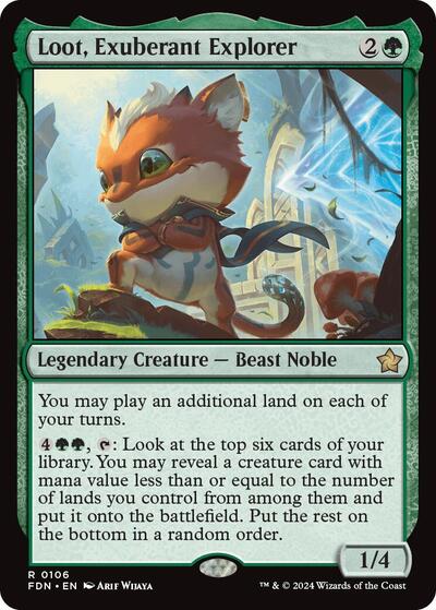 Loot, Exuberant Explorer (Foundations) Light Play Foil