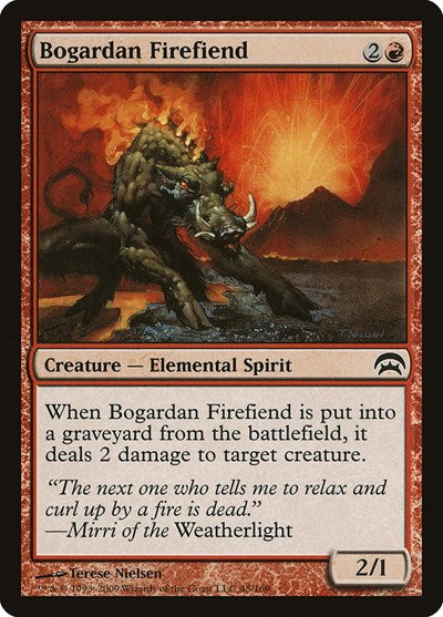 Bogardan Firefiend (Planechase) Light Play