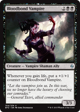 Bloodbond Vampire (Battle for Zendikar) Light Play