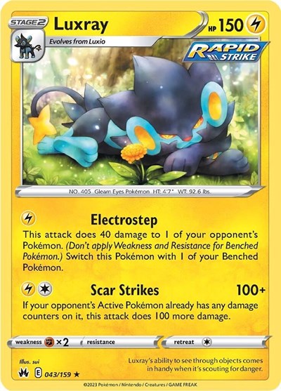 Luxray (43) (Crown Zenith) Near Mint Reverse Holofoil