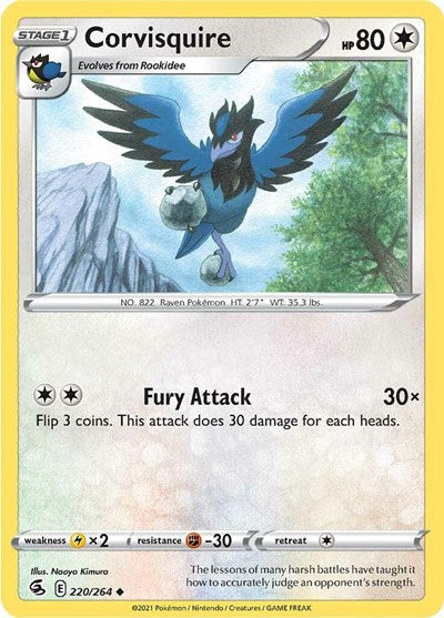 Corvisquire (SWSH08: Fusion Strike) Light Play