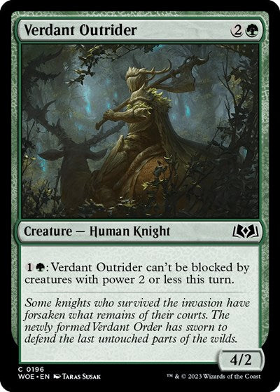 Verdant Outrider (Wilds of Eldraine) Light Play Foil