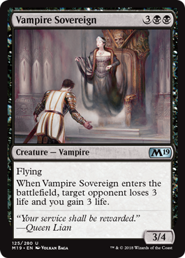 Vampire Sovereign (Magic 2019 Core Set) Medium Play