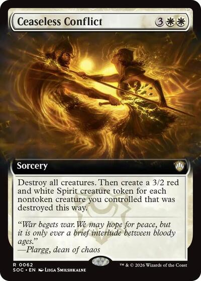 Ceaseless Conflict (Extended Art) (Commander: Secrets of Strixhaven) Light Play