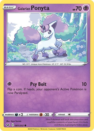 Galarian Ponyta (SWSH01: Sword & Shield Base Set) Light Play