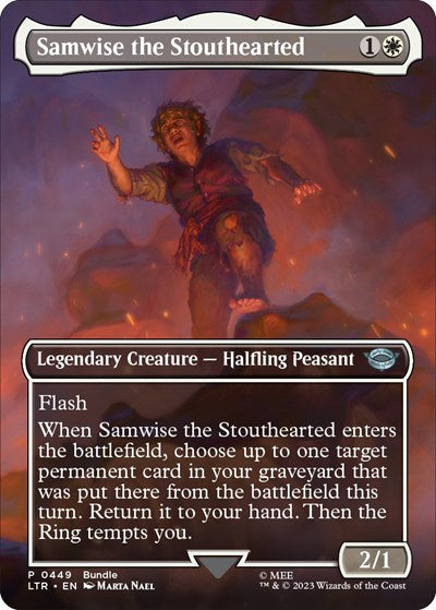 Samwise the Stouthearted (Borderless) (Universes Beyond: The Lord of the Rings: Tales of Middle-earth) Light Play Foil