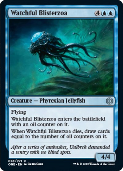 Watchful Blisterzoa (Phyrexia: All Will Be One) Light Play Foil