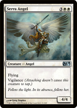 Serra Angel (Magic 2013 Core Set) Light Play