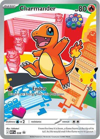 Charmander - 038 (ME: Mega Evolution Promo) Light Play
