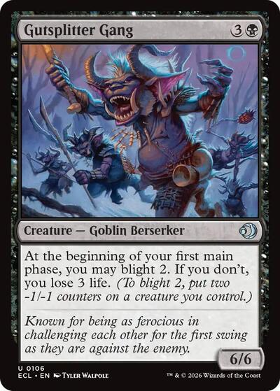 Gutsplitter Gang (Lorwyn Eclipsed) Light Play Foil
