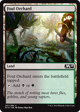 Foul Orchard (Magic 2019 Core Set) Light Play