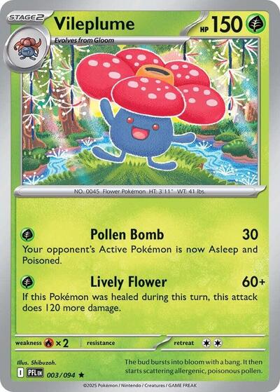 Vileplume (ME02: Phantasmal Flames) Light Play Holofoil