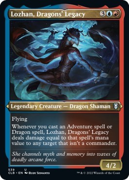 Lozhan, Dragons' Legacy (Etched Foil) (Commander Legends: Battle for Baldur's Gate) Light Play Foil