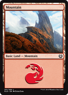 Mountain (261) (Kaladesh) Light Play