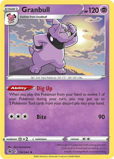 Granbull (SWSH08: Fusion Strike) Light Play