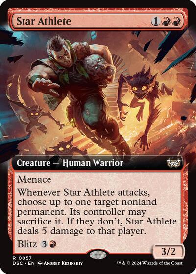 Star Athlete (Extended Art) (Commander: Duskmourn: House of Horror) Light Play