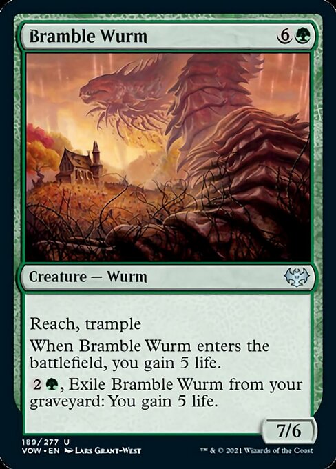 Bramble Wurm (Innistrad: Crimson Vow) Light Play Foil